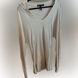 2 for $20!! BCBGMaxAzria Long sleeved cream top w/ stitching